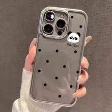 1件電鍍透明極簡全包覆TPU防摔手機殼，適用於Apple 18 Pro Max 17 16 15 14 13 12 11 Pro Max保護殼 - 銀色 - 查看 2