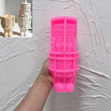 Christmas Nutcracker Silicone Mold With Lid Wax Melt Burner Nutcracker Statue Storage Concrete Silicone Mould Christmas Ornament - SZ932 - View 11