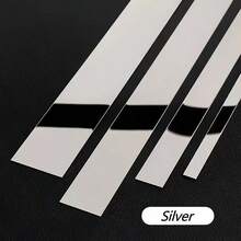 1 Roll Stainless Steel Self-Adhesive Wall Edge Trim, Metal Decorative Strip, Drill-Free Flush Mount Decorative Molding, Suitable For TV Backdrop And Ceiling Decoration - Multicolor - View 9