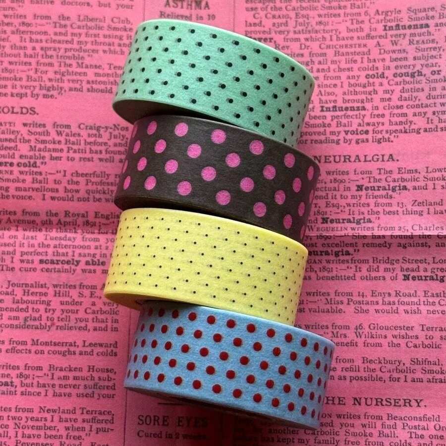 Korean Jazzornot Style Colorful Polka Dot Washi Tape, 3m, INS Korean ...