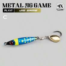 1PC 10‑30g Long Cast Metal Jig Lure With Rotatable Single Hook Spinner Blade Hard Fishing Bait For Bass Mackerel Trout Saltwater Freshwater Inshore Offshore - Multicolor - View 31