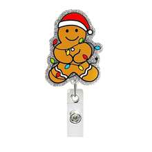 1pc Christmas Fun Retractable Badge Reel ID Holder, Suitable For Hospitals, Schools, ID Card Holders, Christmas Party Gift - Multicolor - View 5
