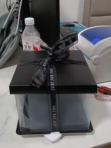 1pc Party Holiday Gift Packaging Box, 1-Layer/2-Layer/3-Layer Optional Layered Gift Storage Box, Birthday Holiday Gift Decoration Packaging Box - Black - View 9