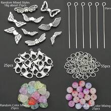 180 قطعة مجموعة صنع سلاسل المفاتيح DIY، تشمل خرز فاصل بشكل أجنحة عشوائي مختلط، مشابك سرطان البحر، خرز فاصل بشكل قلب، خرز دائري، دبابيس 9-أرجل، دبابيس بقاع مسطح، حلقات قفز، مناسبة لصنع سلاسل مفاتيح مضفرة DIY، تمائم الحقائب، مواد صنع إكسسوارات سلاسل المفاتيح، صنع إكسسوارات حلقات المفاتيح DIY - إكسسوارات ميدالية مفاتيح (180 قطعة) - مشاهدة 8