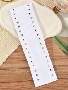 1pc Fashion Rivet Wide Band Metal Decor Elastic Punk Hair Accessory Sweat-Absorbing Sports Yoga Headband For Women - Multicolor - View 11