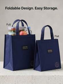 Portable Large Capacity Insulated Cooler Bag, Waterproof Non-Deformable Easy To Clean, Multi-Functional Canvas Tote Lunch Bag, Suitable For Picnic, Daily Use, Work, Outdoor, Date, Party, Camping, Office, School, Restaurant, Kitchen, Beach, Gift - Multicolor - View 9