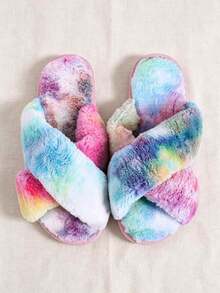 Personalized Plush Slippers Gift, Suitable For Women, Girlfriend, Wife, Bachelorette Party Gift, Mother's Day Gift, Comfortable Spa, Pajama Party, Wedding Favor - Multicolor - View 6