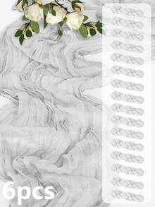 Bohemian Style Polyester Table Runner, Pleated Design, Solid Color Tablecloth, Holiday Table Decor Fabric Flag, Home Decor, Dining Table Decor, Room Decor, Wedding Decor - Multicolor - View 63