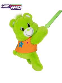 Care Bears 女款粉色卡通熊斜挎包，Cheer Bear、 Bear、Goodluck Bear、Share Bear、Funshine Bear 毛絨背心肩背包，大容量斜挎包，適合上班、旅行、購物、收納、開學季 - 彩色 - 查看 9