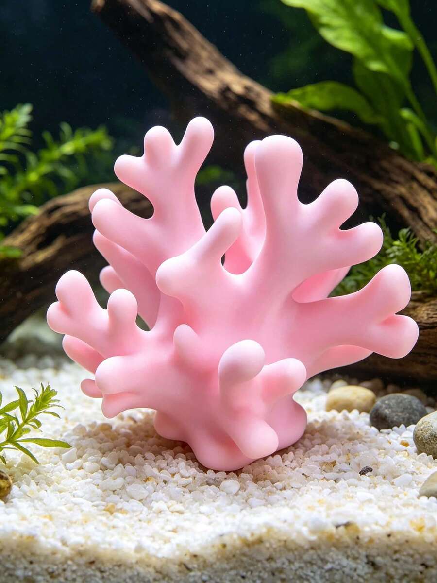 人造珊瑚水族裝飾品，梳妝台桌面裝飾魚缸造景，小型淡水熱帶魚躲藏遮蔽處，適用於蝦與鬥魚 - 歡樂水族 - 查看 1