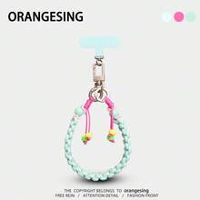 Beaded Handmade Woven Wide Wrist Strap Dopamine Exquisite Lanyard Fashion Versatile Anti-Loss Phone Case Universal Crossbody Phone Strap - Multicolor - View 5