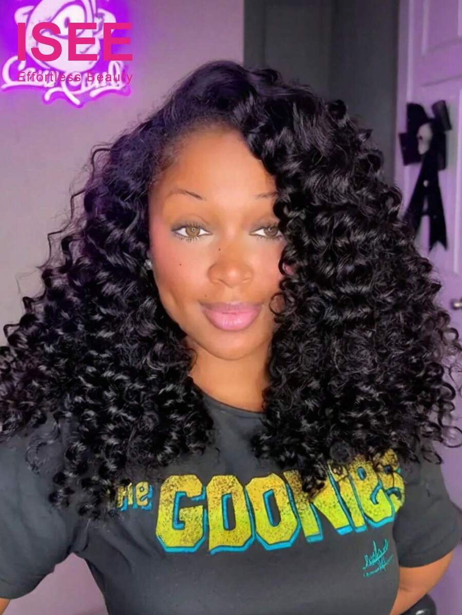ISEE InvisiFit Half Wig With Band, 180% Density, 16-26 Inches, Flexible Fit, 3-In-1 Human Hair Half Wig, Ready To Wear, Glue-Free Hairpiece, Suitable For Beginners, Women's Daily Wear - SNatural - View 1