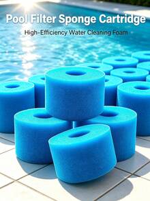 Foam Pool Filter, 6pcs S1 Type Filter Sponges, Swimming Pool Filter Sponge, Foam Pool Filter, Reusable Pool Foam Filter, Suitable For Swimming Pools, Spas, Aquarium Sponge Filters (10.8*7.3cm) - Multicolor - View 2