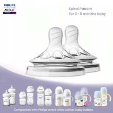 Philips Avent Wide Caliber Baby Bottle Nipple, Sucking Soothing Pacifier Low Flow Rate, Suitable For 1+ Months Baby - 2 Count - Multicolor - View 7