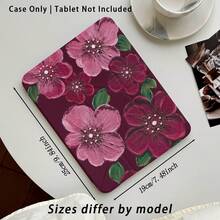 Casing Pelindung Tablet Motif Bunga dengan Efek Lukisan dan Stand, Cocok untuk Honor 8/9/10/X8/X8A/X9/X8Pro/X9Pro dan Model Lainnya/ MatePad SE 11 Inch/MatePad 11 Inch/11.5 Inch, MatePad Pro/, Apple Generasi ke-10/11 2025 (A16), Galaxy Tab A7/A9 dan Model Populer Lainnya - Gaya 56 - View 3