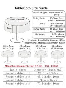 1pc Vintage Pink Rose Floral Print Tassel Round Tablecloth, French Country Style Decorative Tablecloth, Suitable For Dining Table, Home Kitchen, Party Decoration - Pink - View 8