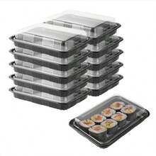 10-Pack Food Containers With Lids, Extra Large Sandwich Platter Tray, Durable Reusable Catering Tray, Keeps Food Fresh, Perfect For Parties, Events, And Home Use - View 1