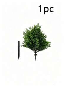 1pc Artificial Green Cypress Tree, Green Faux Plant, Durable Weather-Resistant Plastic Artificial Plant, Suitable For Outdoor Wedding And Porch Decor, With Ground Stake - A - View 10