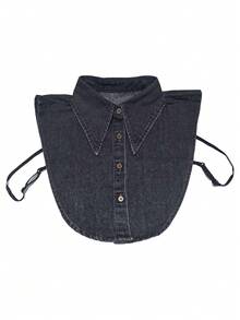 1pc Solid Color Women's Versatile Detachable Large Pointed Collar - Multicolor - View 19