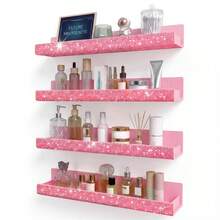 15 Inch Diamond Crystal Rhinestone Acrylic Nail Polish Holder Fashion Glasses Essential Oil Photo Display Storage Rack Pink,Back To School - Pink - View 10