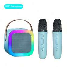 Portable Mini Wireless Karaoke Speaker And Wireless Microphone, High-Fidelity Stereo KTV Sound System, Wireless Speaker With RGB Color LED Lights, Suitable For Outdoor Use, Sports, Travel, Home Party, Christmas And Birthday Gift - View 12