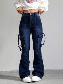 Women Jeans - Deep Blue - View 2