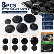 4pcs SABAF Stove Burner Caps, Fashion Black Stove Burner Caps, Durable And Easy To Clean, Suitable For Home Kitchen Gas Stoves - Black Stove Lid - View 11