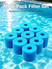Foam Pool Filter, 6pcs S1 Type Filter Sponges, Swimming Pool Filter Sponge, Foam Pool Filter, Reusable Pool Foam Filter, Suitable For Swimming Pools, Spas, Aquarium Sponge Filters (10.8*7.3cm) - Multicolor - View 10