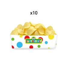 Brick Wall Happy Birthday Snack Trays, Street Theme Paper Food Serving Boxes For Chips Popcorn Candy, Birthday Party Table Decorations - Style 1 - View 9