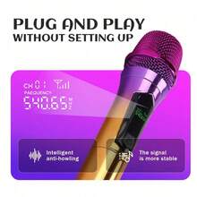 LMBGM W-4XC Wireless Rechargeable Microphone, Suitable For Home, KTV, Outdoor Portable Singing Performance, Handheld Microphone System - View 9