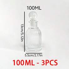 6/3/1pc Creative Vertical Striped Glass Perfume Spray Bottle, Suitable For Home-Made Perfume Sample Gift Packaging Display Bottle, Business Travel Outdoor Makeup Moisturizing Spray Bottle, Minimalist Portable Large Capacity Travel Refillable Bottle, Refillable Bottle And Storage Bottle - Multicolor - View 17