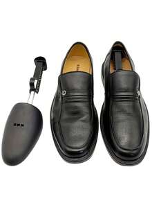 1 Pair Adjustable Plastic Shoe Stretchers, Anti-Wrinkle & Anti-Collapse Spring Shoe Trees, Essential Travel Tool For Long Trips - Black - View 6