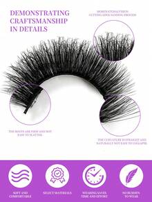 Full Volume Fluffy 3D Full Strip False Eyelashes For Upper Eye, Natural And Lively Look - View 3