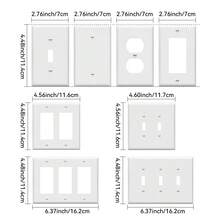 Switch Socket Wall Plate Set 1/2/3 Gang White Flame Retardant Standard US Size Decorative Cover Plate Multiple Sizes Available For Home Decoration - White PC Panel - View 8
