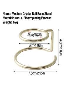 1pc Multi-Size Double-Layer Ring Metal Crystal Ball Base Stand, Rose Gold/Silver Vintage Iron Art Display Rack, Desktop Creative Storage Rack For Decorations, Crafts, Round Ball Ornaments - View 13