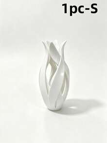 1/2pcs Creative Petal Wrapped Hollow Vase, Streamlined Artistic Floral Vessel, Desktop Dried Flower & Artificial Flower Storage Decor, Modern Luxury Style Living Room Entryway Tabletop Home Decoration Craft Vase - Bud Vase - View 14