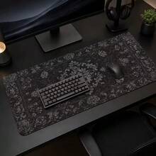 1pc Mouse Pad Black Persian Carpet Gaming XL New Home Mousepad XXL Keyboard Pad Soft Natural Rubber Computer Mice Pad Table Mat Rubber Non-Slip Keyboard Mousepad For PC Computer Office Home School Desktop Decoration - View 2