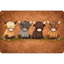 1pc Cute Highland Cow Doormat, Bathroom Mat, Durable Machine Washable Entryway Rug, Suitable For Indoor, Living Room, Bedroom, Kitchen, Office, Hallway, Porch, Dog Mat, Front Door Mat, Entryway Mat - Multiple Styles - View 12