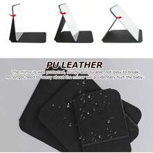 Foldable Makeup Mirror, Suitable For Vanity, Easy To Store, Space-Saving. Also Suitable For Bathroom And Student Dorm. Portable Desktop Makeup Mirror - Black - View 4