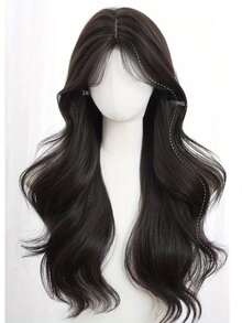 30 Inch Long Golden Wavy Wig Natural Loose Curly Synthetic Wig With Bangs For Women Daily Party Use - Multicolor - View 10