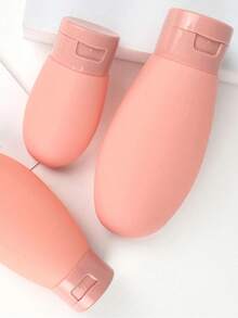 Flocked Travel Refill Bottles For Shampoo, Makeup, Body Wash, Skincare, Makeup Remover Oil, Portable Empty Sample Bottles - All Pink Nordic - View 5