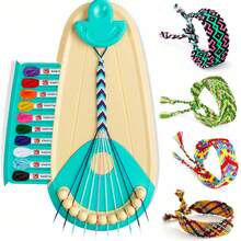 Friendship Bracelet Making Kit Toy, Suitable For 6-12 Years Old Girls, Handmade, Includes Rope Maker, Children's Jewelry Set, Teen Girls DIY Bracelet, Travel Activity Set, Birthday Halloween Thanksgiving Christmas Children's Toy Gift - Multicolor - View 3