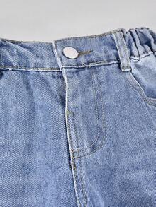 Toddler Denim Shorts, New Fashion Summer Style - Blue - View 5