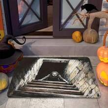Durable 2D 3D Effect Door Mat - Machine Washable, Non-Slip Backing, Halloween Kitchen Home Decor Rug, Suitable For Indoor And Outdoor Entryways, Decorative Door Mat - White - View 6