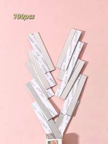 5Pcs Single‑Sided Wavy Eyebrow Scraper Blades, Carbon Steel , Salon Makeup Artist Supplies - Silver - View 10