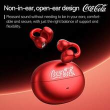 Earbud Nirkabel Klip Coca-Cola Resmi Berlisensi KC01, Desain Estetik Transparan, Baterai 12 Jam, Wireless 6.0, Kontrol Sentuh, Ringan & Portabel, Pilihan Hadiah Ideal - View 6