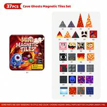 Cartoon Pattern Magnetic Building Blocks Set, 3D Magnetic Tiles Puzzle Toy For Kids, Early Education Educational Toy To Develop Spatial Imagination, Parent-Child Interactive Tabletop Game, Fun Desktop Decoration, Suitable For Children, Teenagers And Adults, Surprise Collectible Gift Box, Ideal Birthday, Holiday And Party Gift For Boys And Girls - Multicolor - View 14