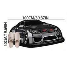 [Soft Sports Carpet] 1pc Blue And White Racing Car Rug, Faux Cashmere, Thickened Carpet, Thick Carpet, Fuzzy Carpet, Autumn/Winter Carpet, Thickened Carpet, Decorative Carpet, Bedroom Decor - Multicolor 5 - View 14