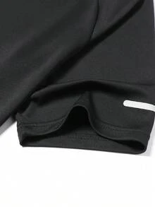 Setelan Celana Pendek dan Kaos Lengan Pendek Olahraga Lari dan Kebugaran Pria, Hitam, Musim Panas - Hitam - View 6
