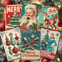 1 Set Vintage Christmas Greeting Cards - Includes 12 Cards And 12 Envelopes, Classic Christmas Cards Bulk Pack, Perfect For Greetings And Holiday Atmosphere, Winter Holiday Gifts, For Family And Friends, Invitation Letters - 12 Greeting Cards + 12 Envelopes - View 6